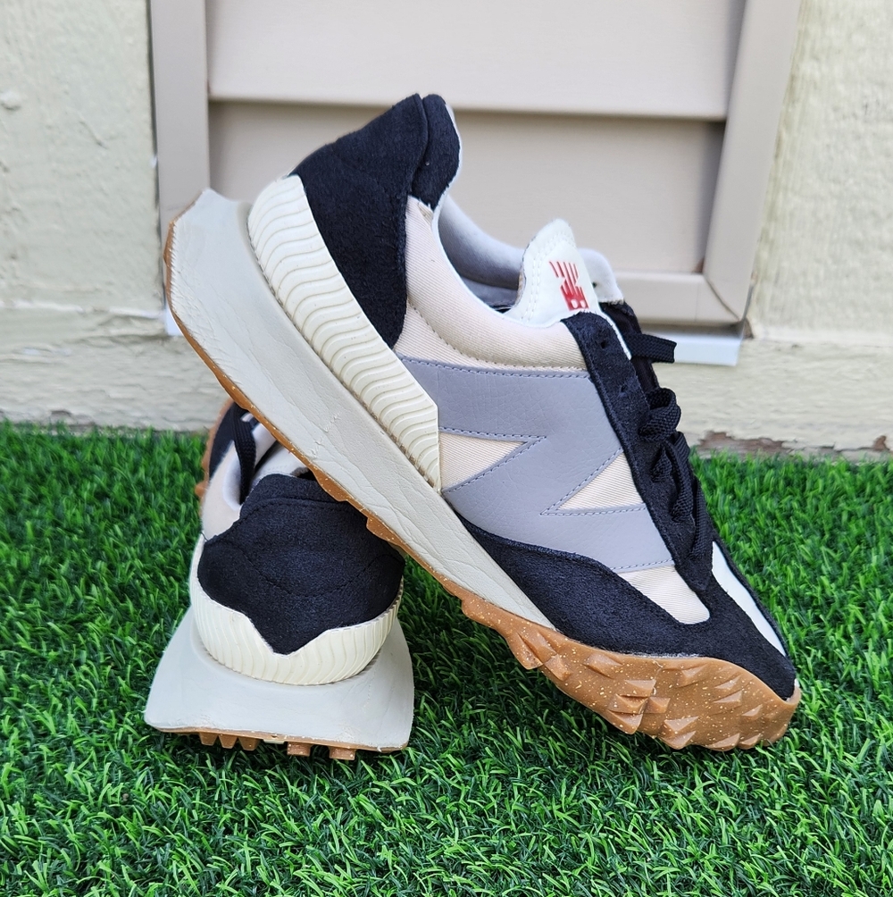 New Balance Inspired Retro Runner Sneakers - Black, Gray, Cream